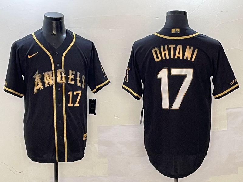 Men Houston Astros 17 Ohtani Black Gold Game 2025 Nike MLB Jersey style 2